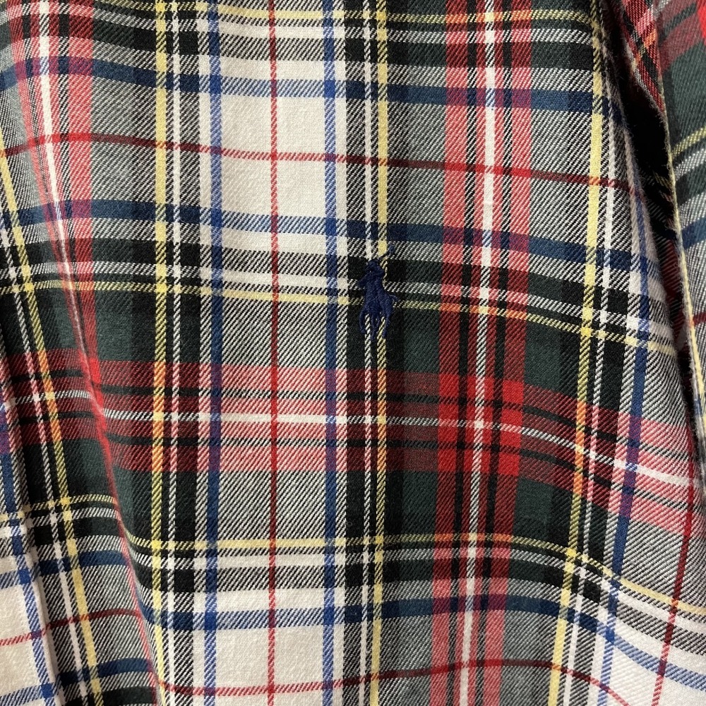 Ralph Lauren Shirt Mens 3XB Big Tartan Red/White Plaid Long Sleeve Flannel‎ - Picture 2 of 12